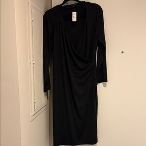 Ann Taylor Classic Black Long Sleeve Dress